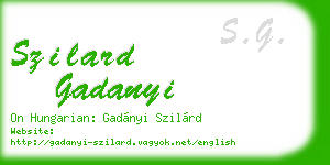 szilard gadanyi business card