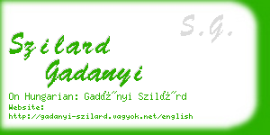 szilard gadanyi business card